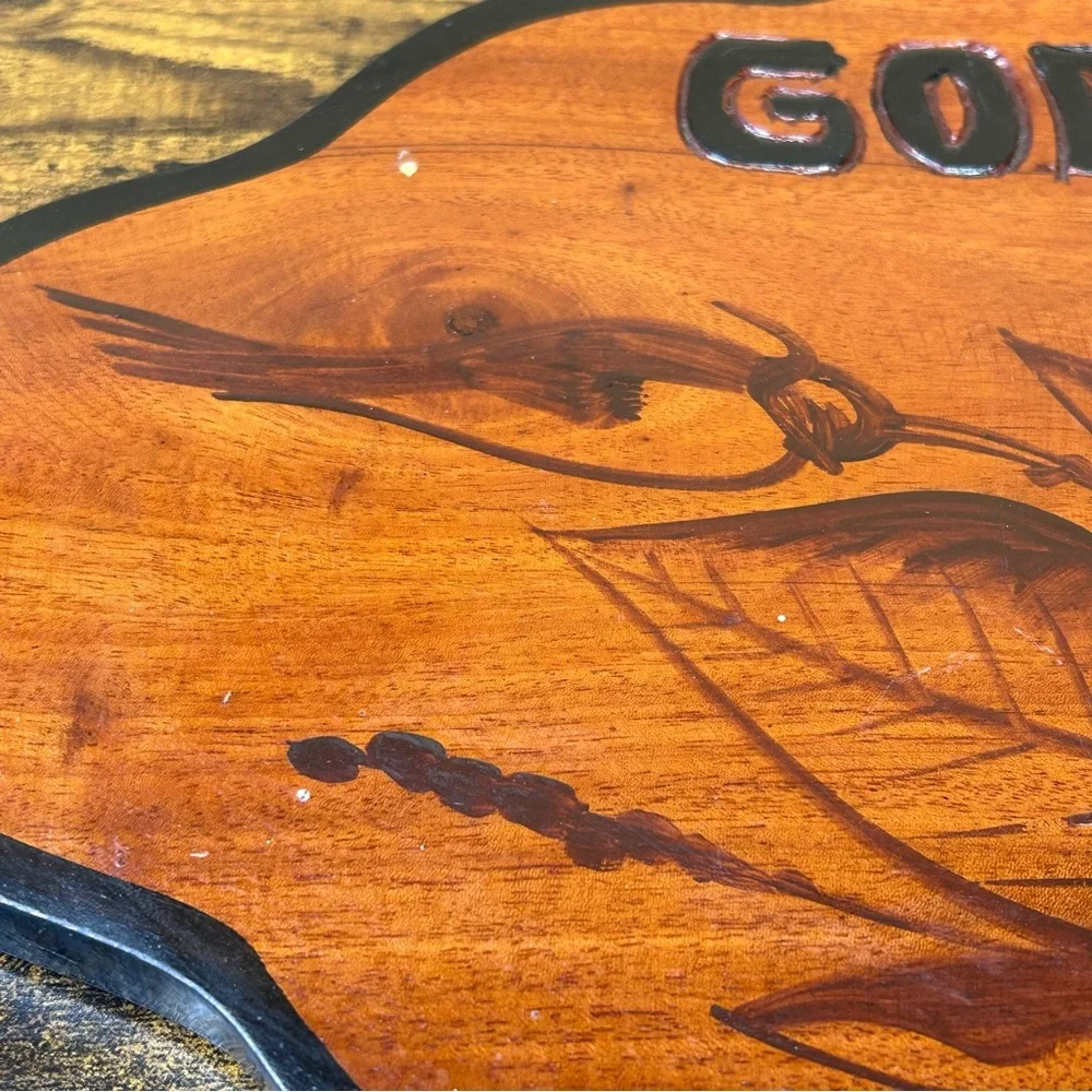 Vintage one of a kind handmade Rustic Wall Plaque - God Bless You folk art sign